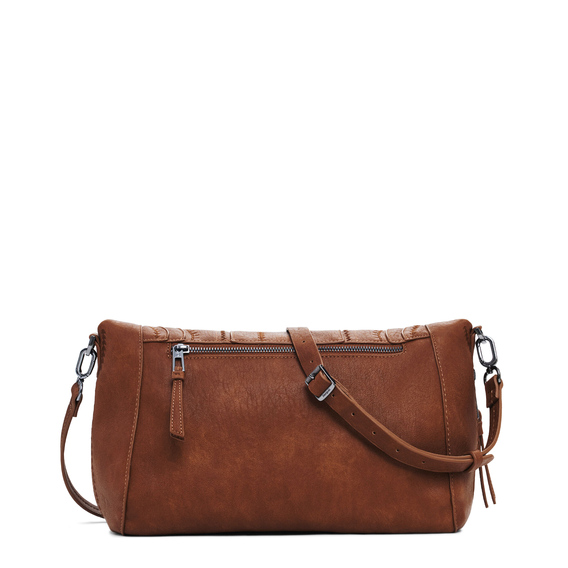 Desigual Mala Embro Patch Loverty Castanho