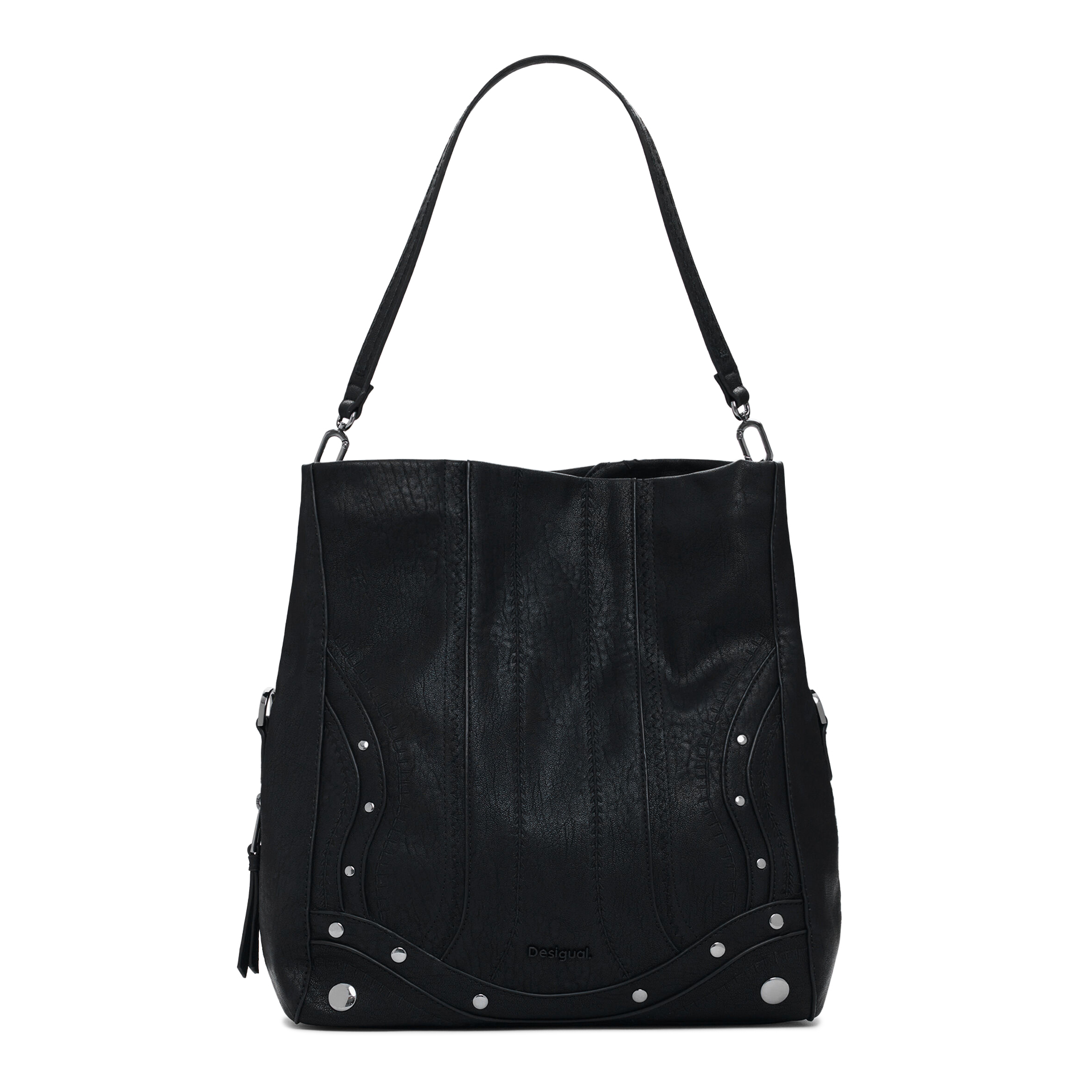 Desigual Mala Embro Patch Loverty Preto