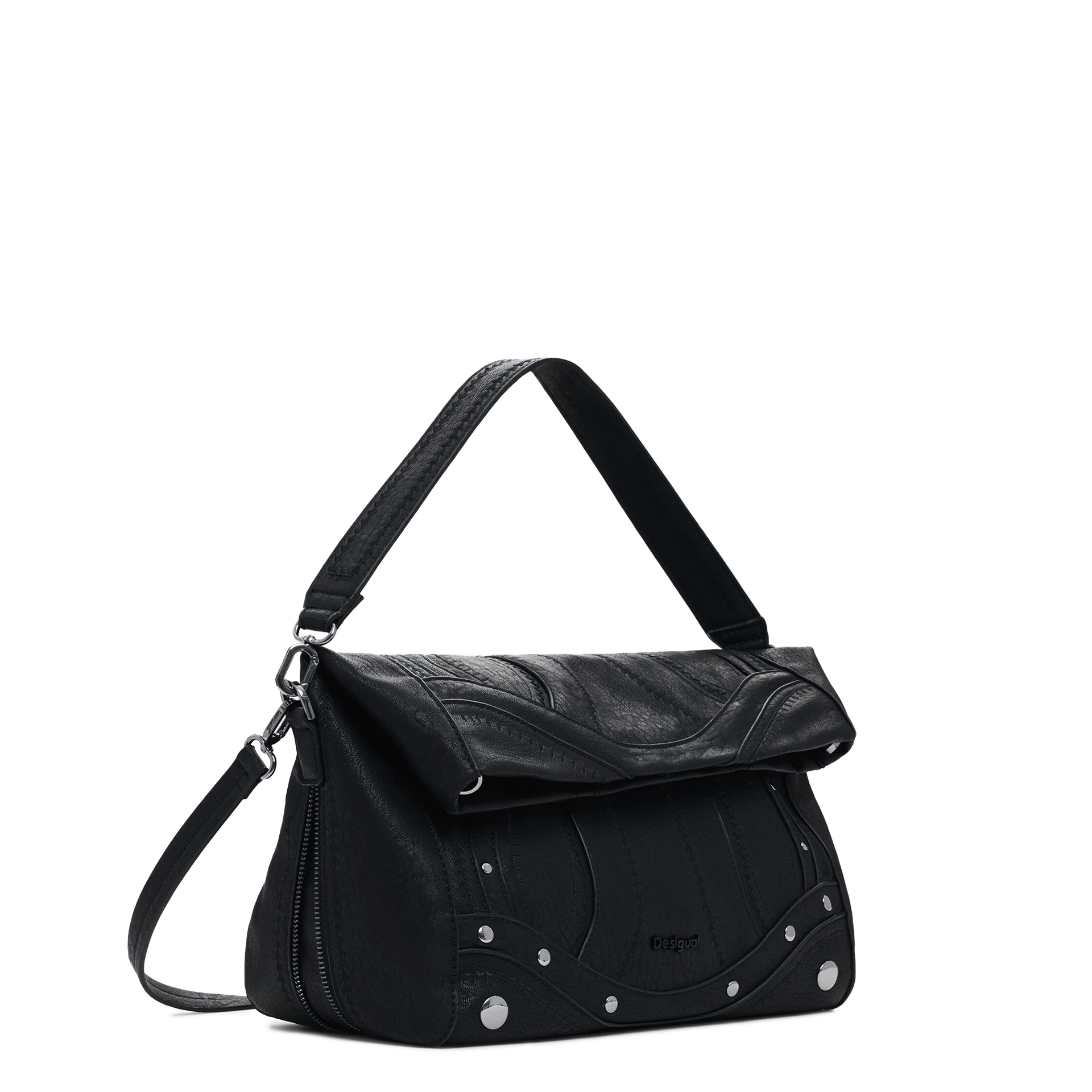 Desigual Mala Embro Patch Loverty Preto