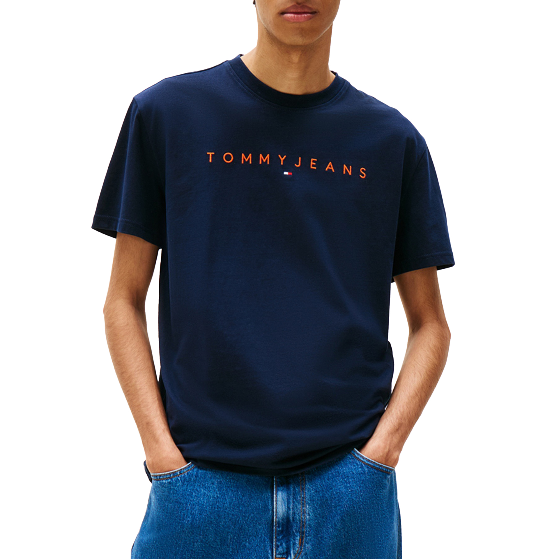 Tommy Hilfiger T-shirt Reg Linear Logo Dark Night Navy Multi