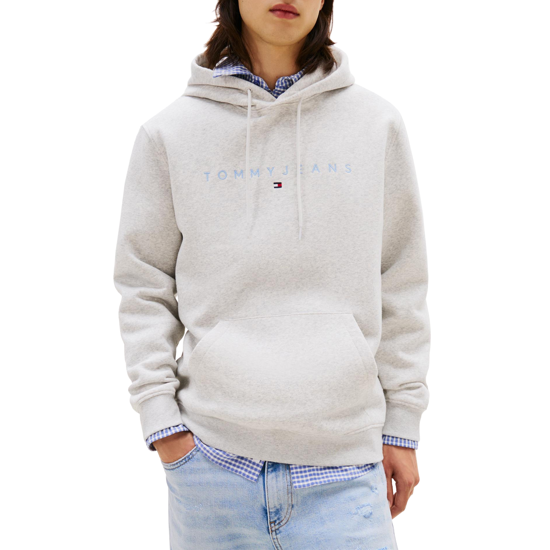 Tommy Hilfiger Sweat Reg Linear Logo Lt Grey Htr Multi