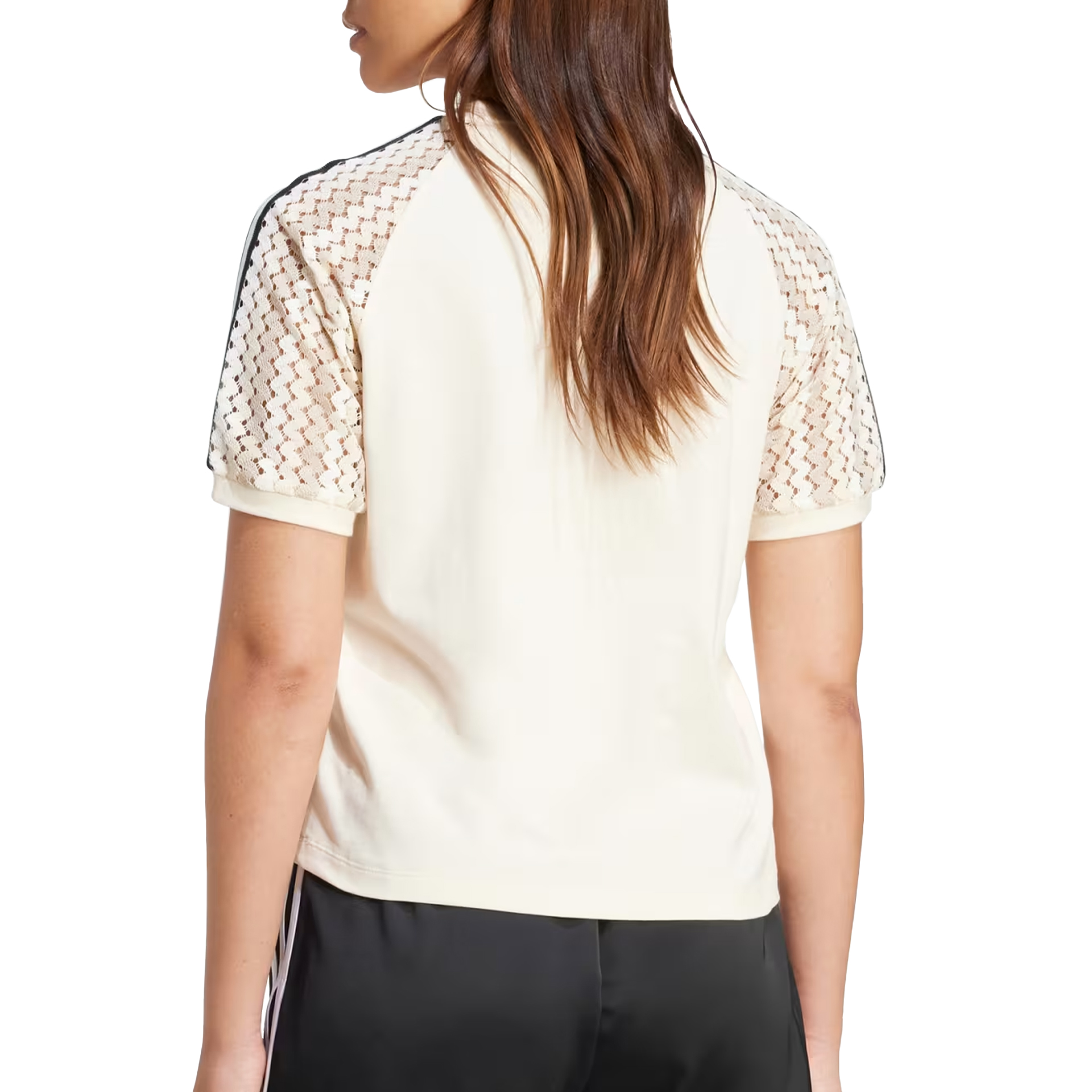 adidas Originals T-shirt Com Mangas Em Croche Wonder White