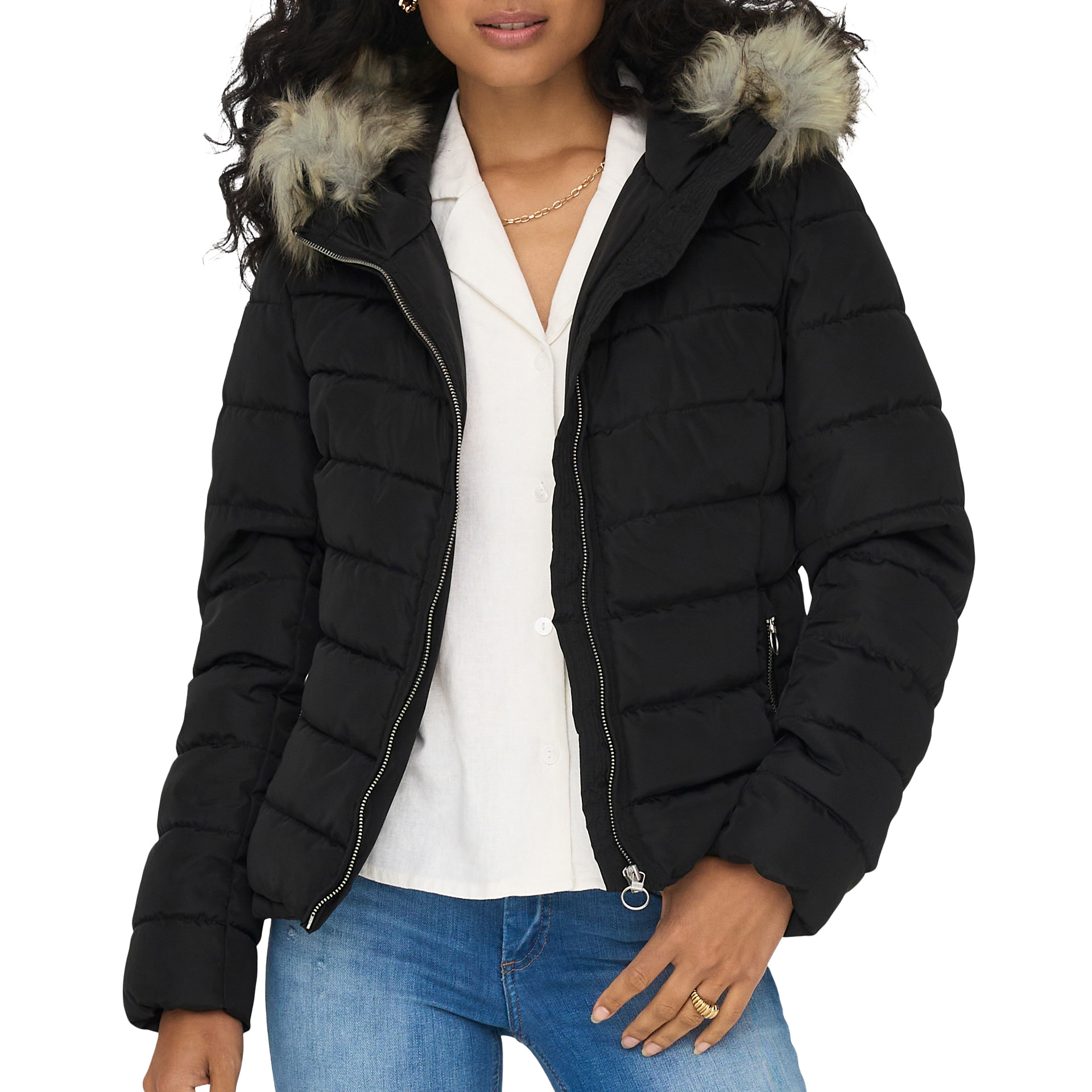 Only Casaco Ellan Quilt Life Otw Black