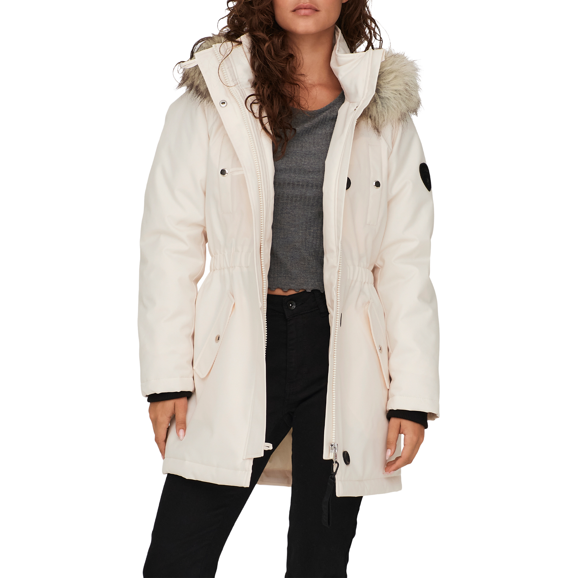 Only Casaco Iris Fur Winter Life Otw Eggnog