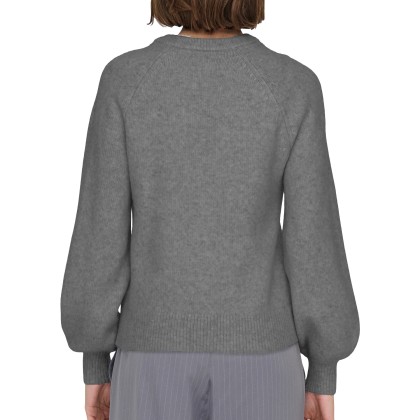 Only  Sweat Lauren Life Knt Medium Grey Melange Only  Sweat Lauren Life Knt Medium Grey Melange