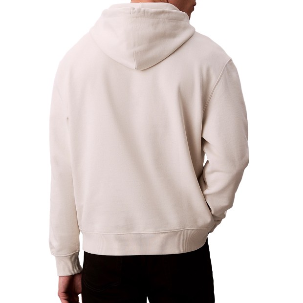 Calvin Klein Sweat Eu 350terry Micro Monologo Ho White