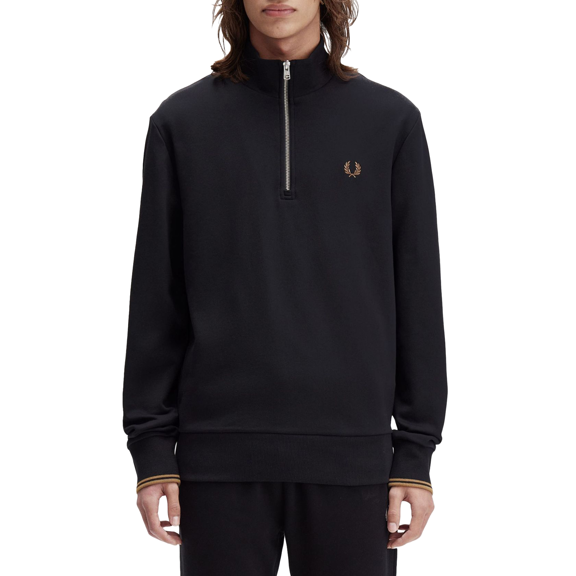 Fred Perry Sweat M3574-s77 Black/shadedston