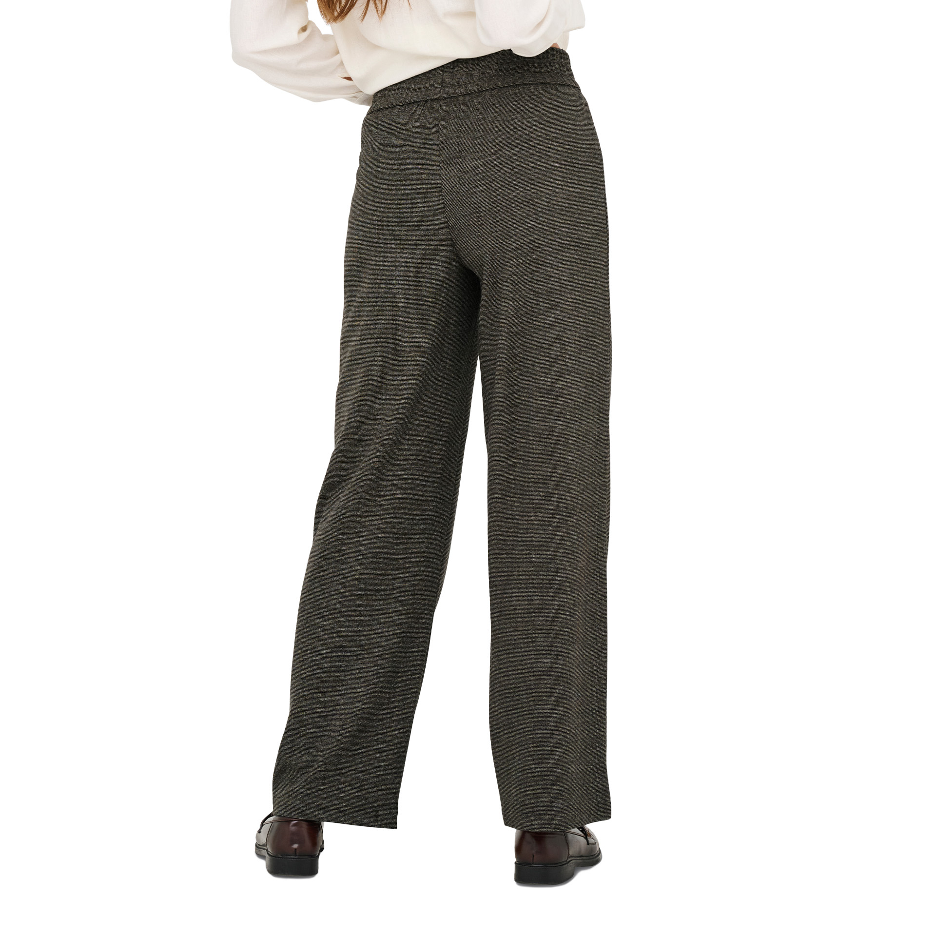 Only Calça Dell Mw Wide Tlr Dark Brow Mel