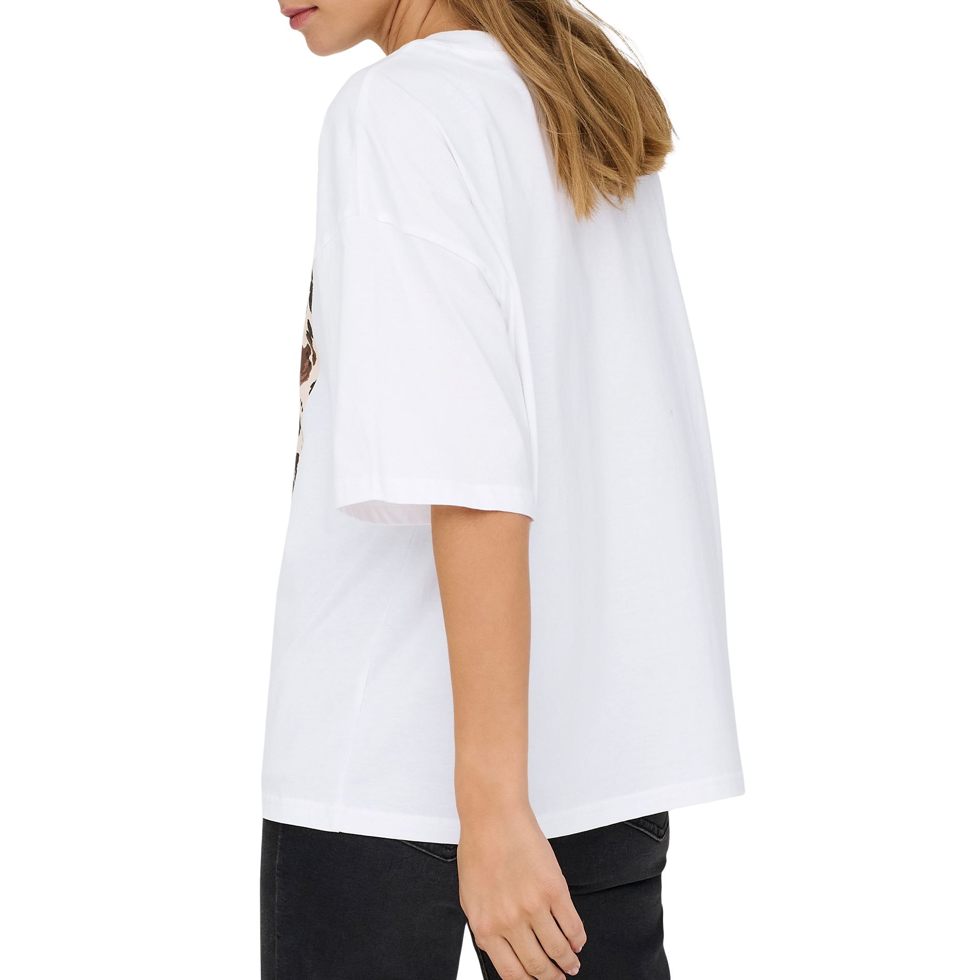 Only T-Shirt Riri Aop Print Box Jrs Bright White Wil