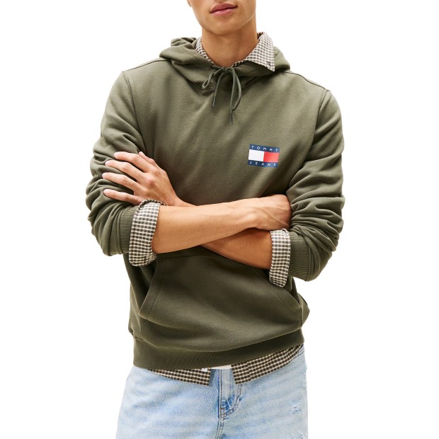 Tommy Hilfiger Sweat Reg Essential Flag Pewter Green