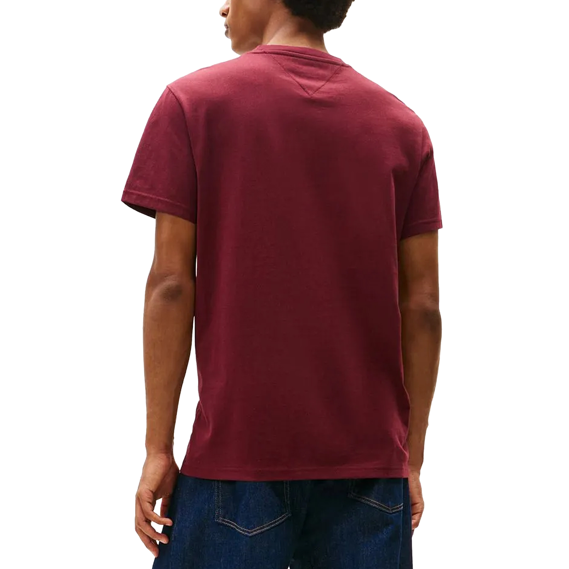Tommy Hilfiger T-shirt Slim Linear Chest Red Wine