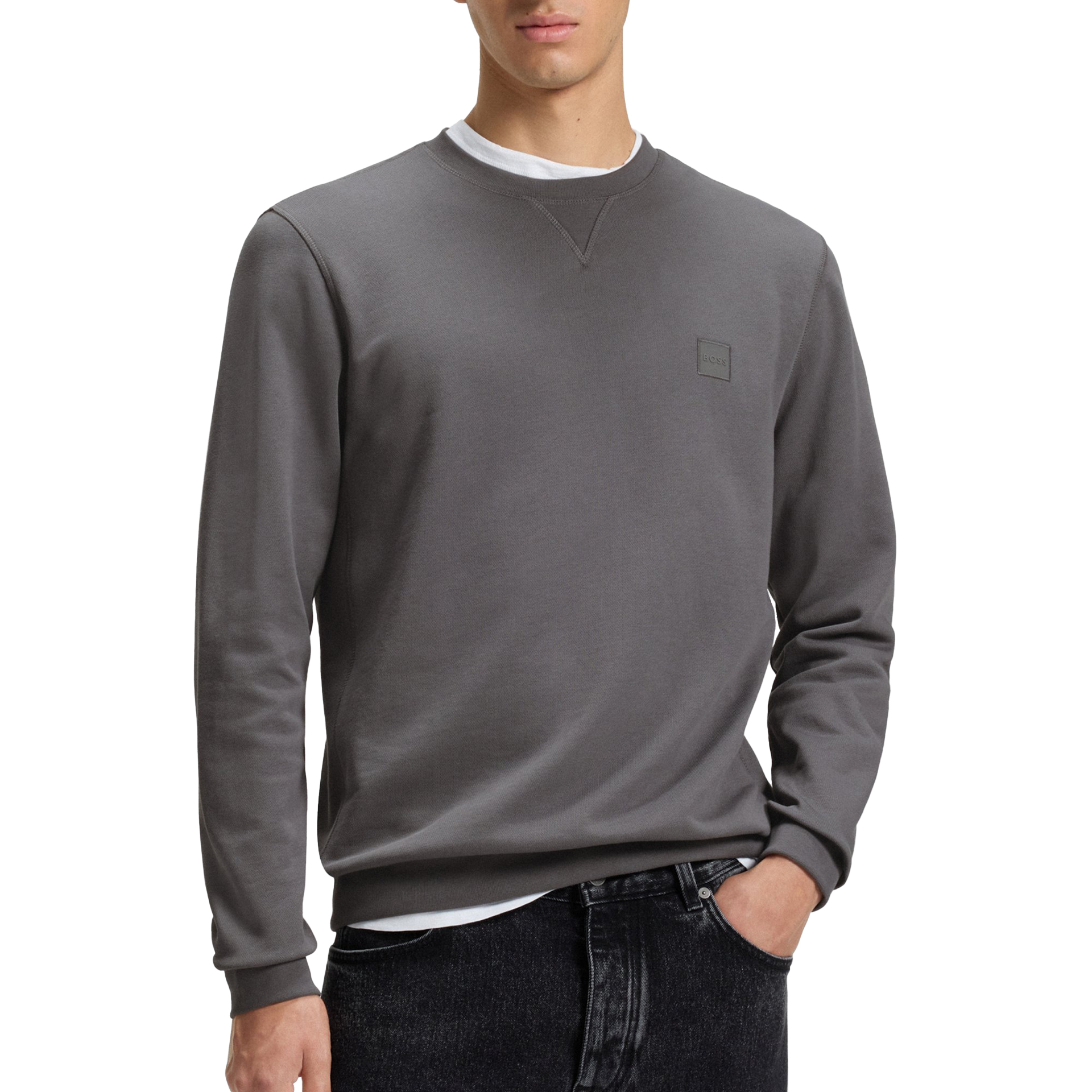 BOSS Sweat Westart Open Grey