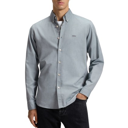 BOSS Camisa Rickert M Open Green