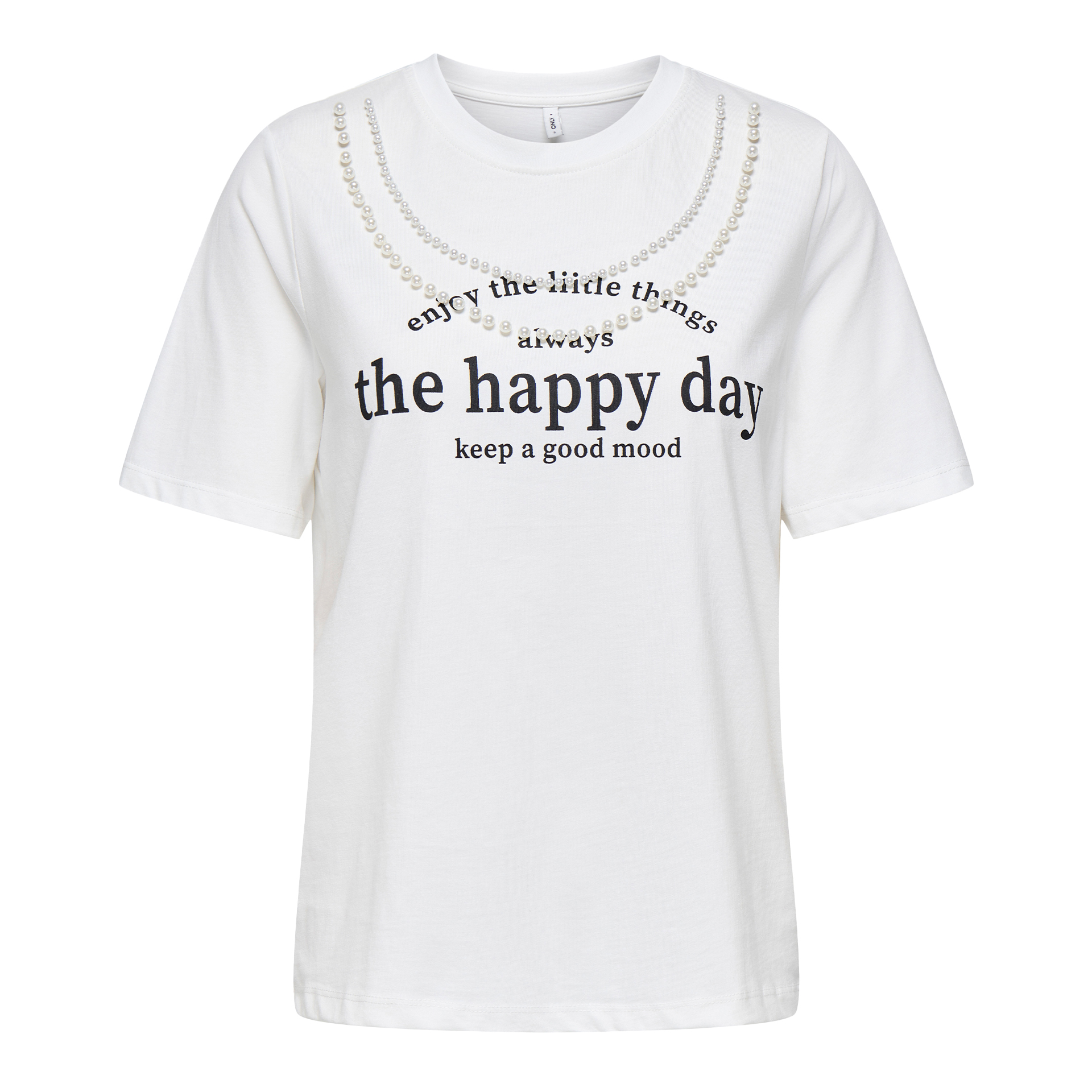 Only Jolly Life Boxy Print Top Jrs Pearl Ne