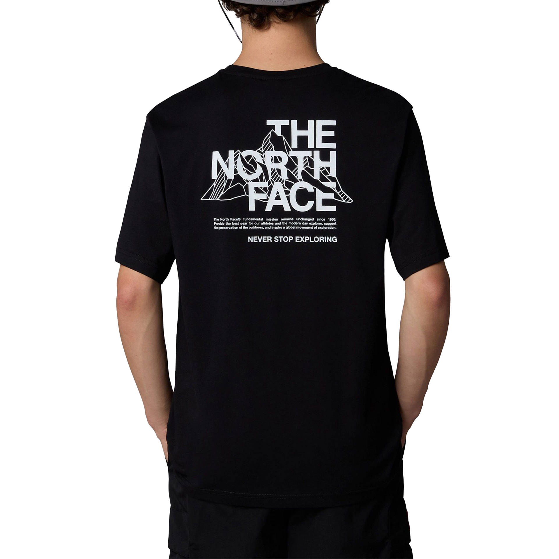 The North Face T-shirt M Mountain Sketch Black