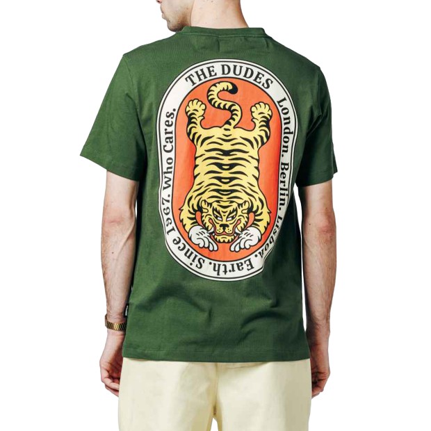 The Dudes T-shirt A Wild Life Classic Premium Bottle Green