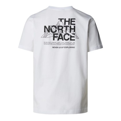 The North Face T-shirt M Mountain Sketch White