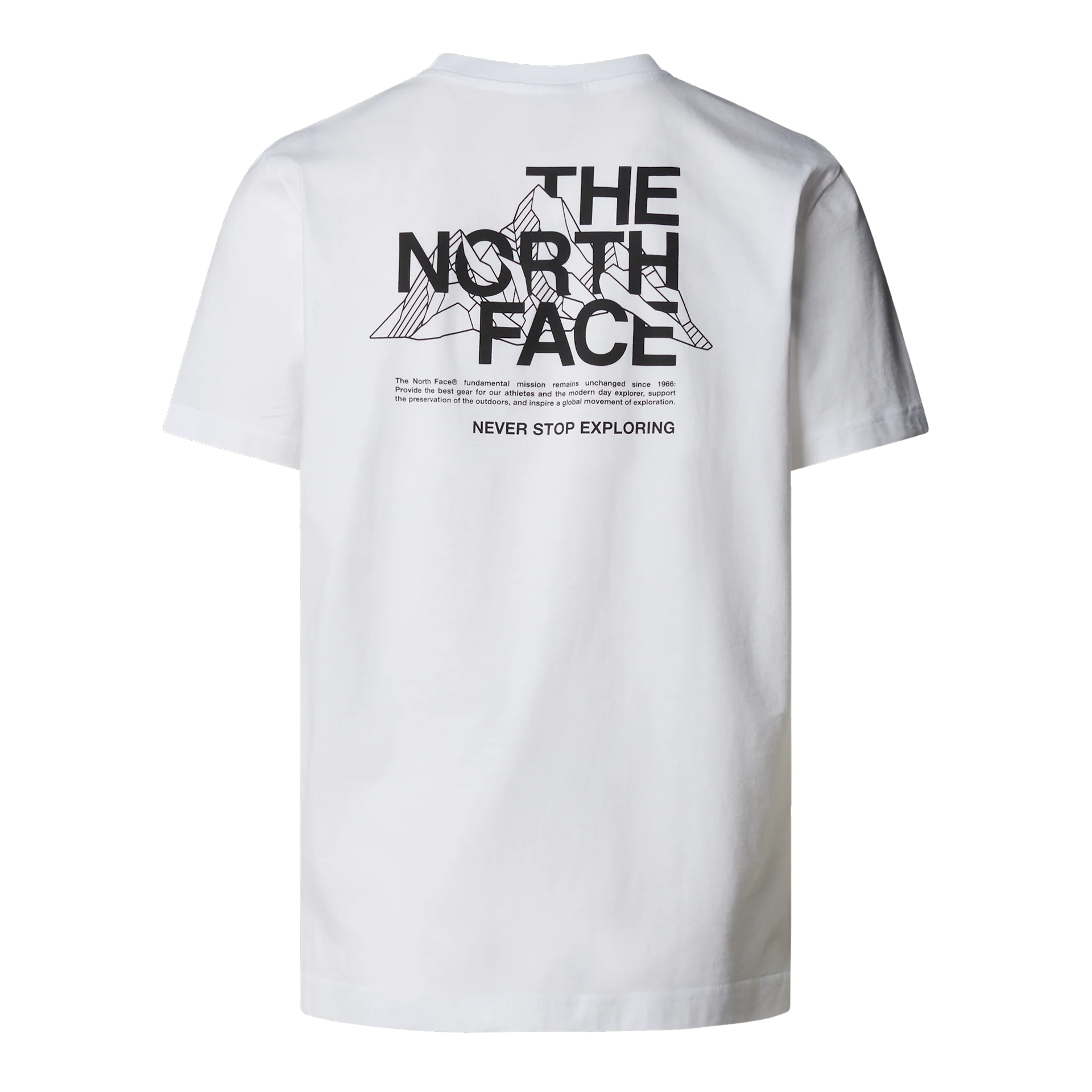 The North Face T-shirt M Mountain Sketch White