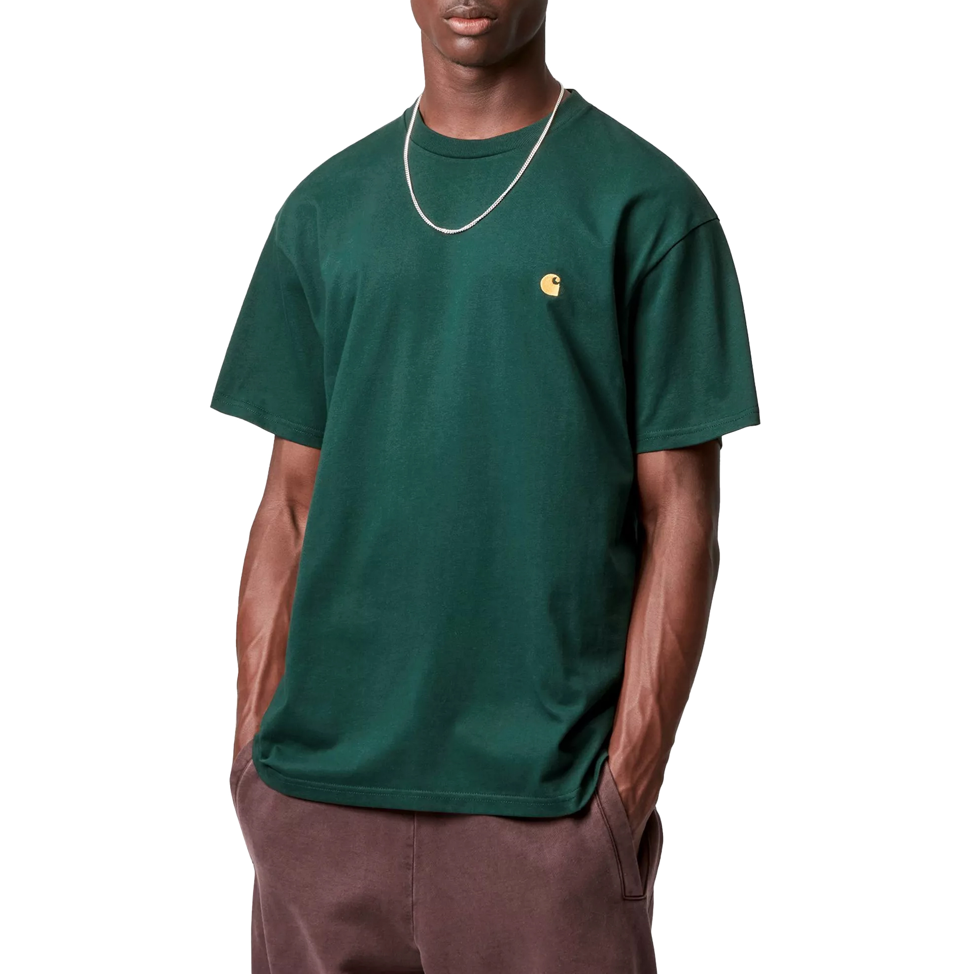 Carhartt Wip T-shirt Chase Dark Fir Gold