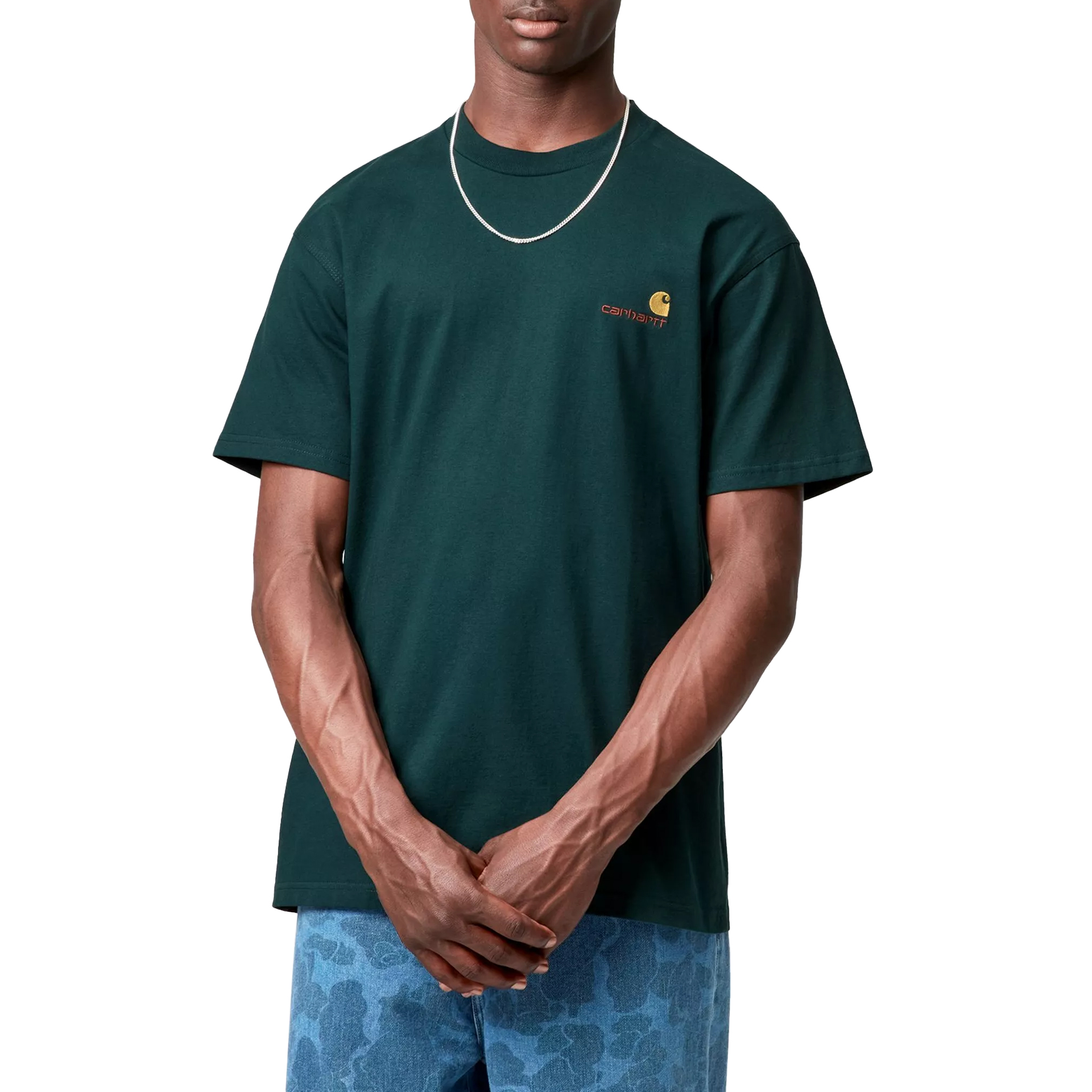 Carhartt Wip T-shirt American Script Deep Lagoon