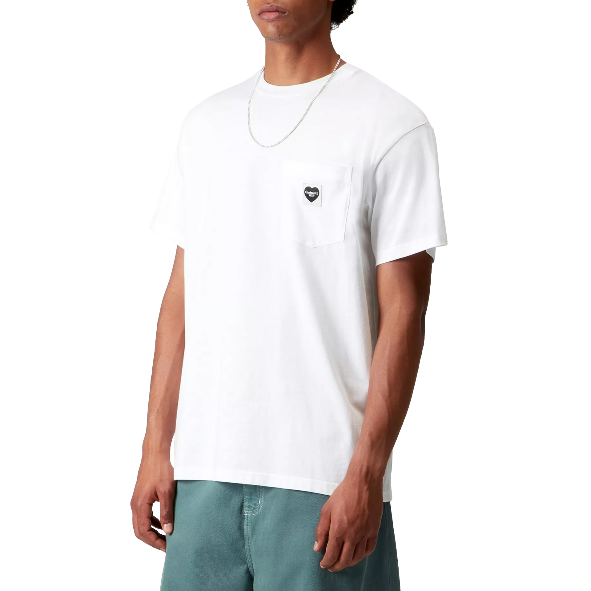 Carhartt Wip T-shirt Pocket Heart White Black