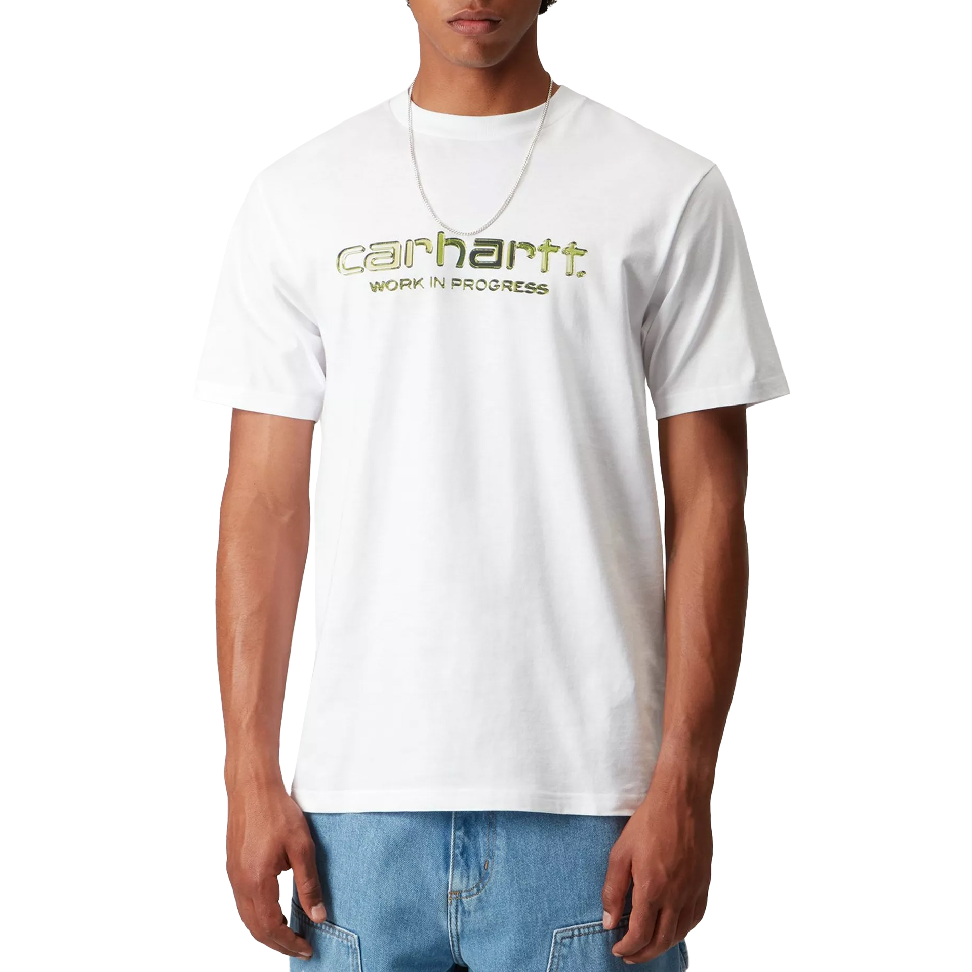 Carhartt Wip T-shirt Solar Chrome Script White