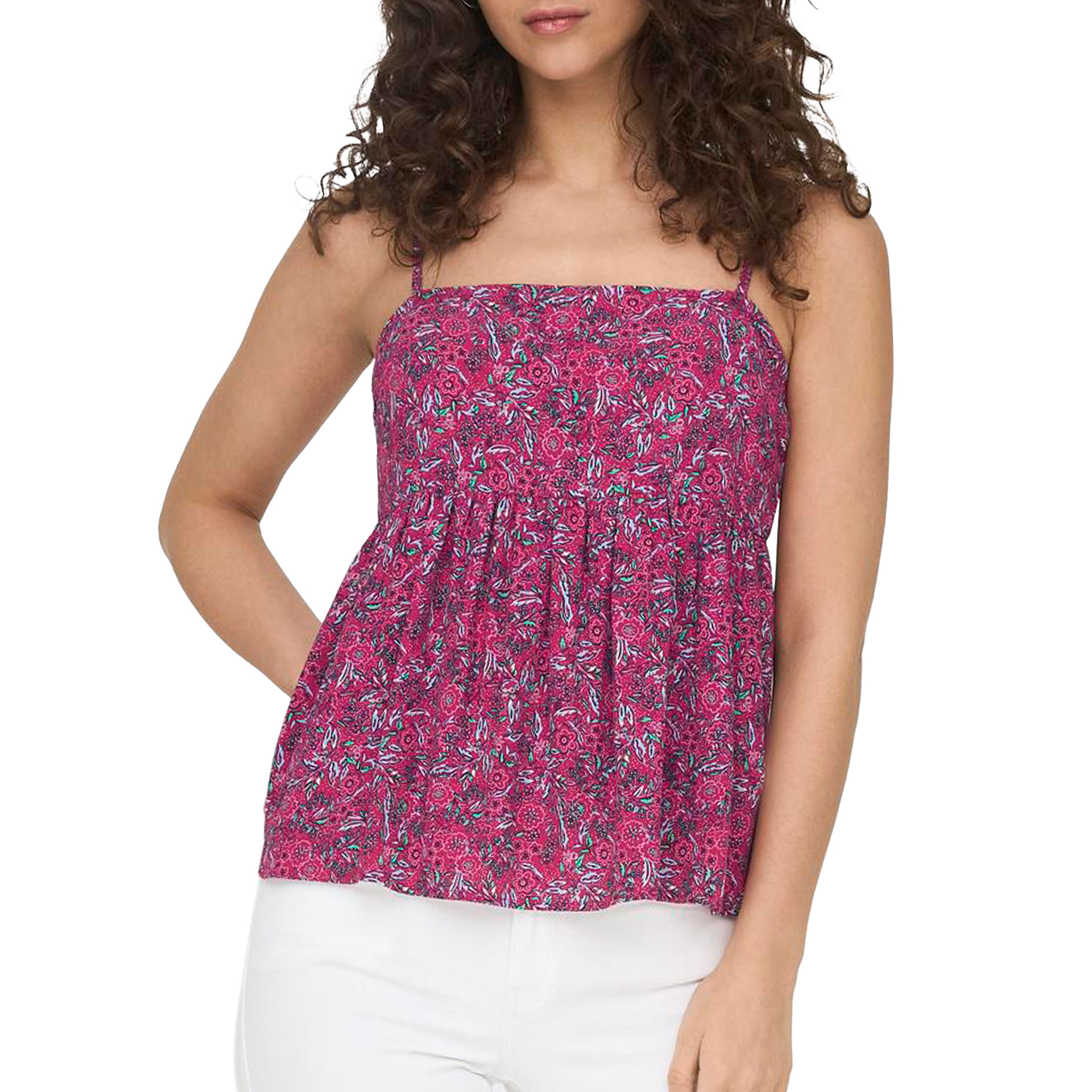 Only Top Keira Peplum Singlet Very Berry/f
