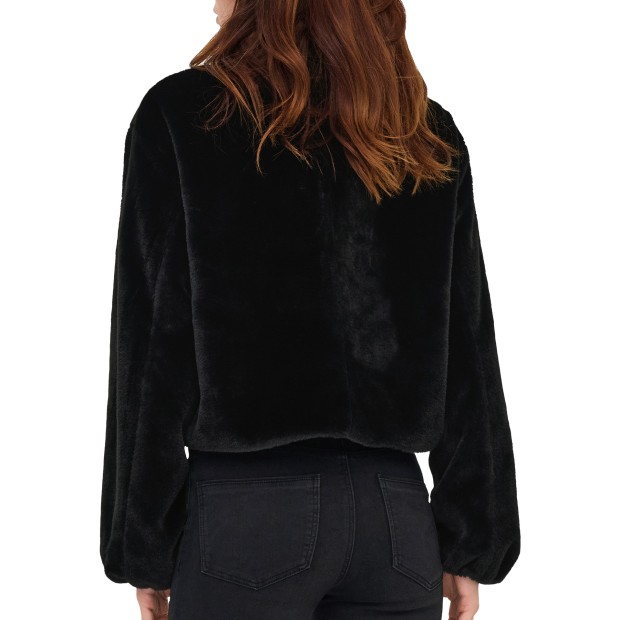 Only  Casaco Dana Life Faux Fur Otw Black