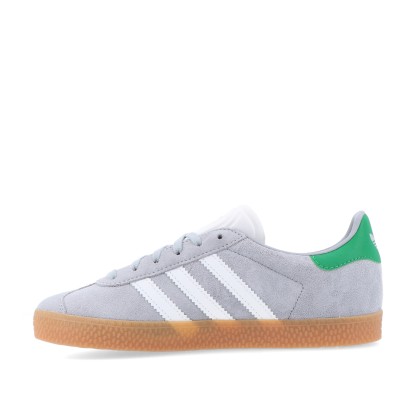 adidas Originals Gazelle J Halo Silver / Cloud White / Green adidas Originals Gazelle J Halo Silver / Cloud White / Green