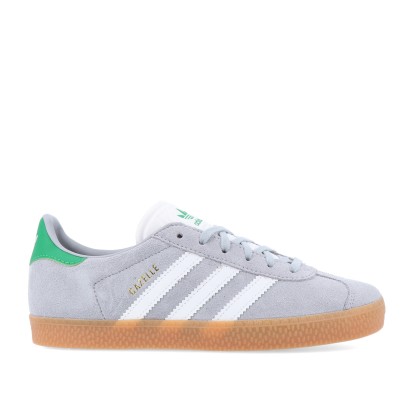 adidas Originals Gazelle J Halo Silver / Cloud White / Green
