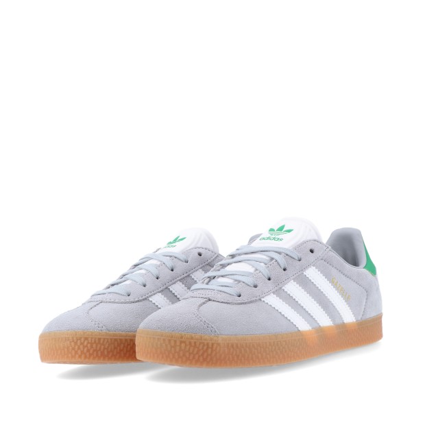 adidas Originals Gazelle J Halo Silver / Cloud White / Green
