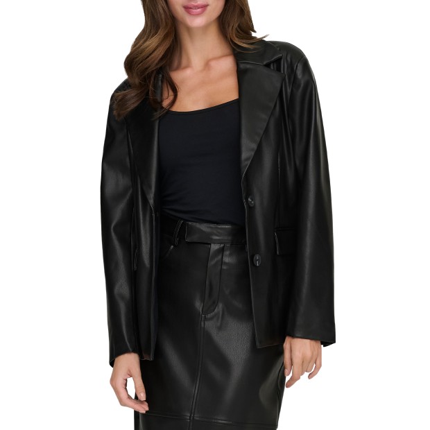 Only Casaco Verona Faux Leather Fit Otw Black