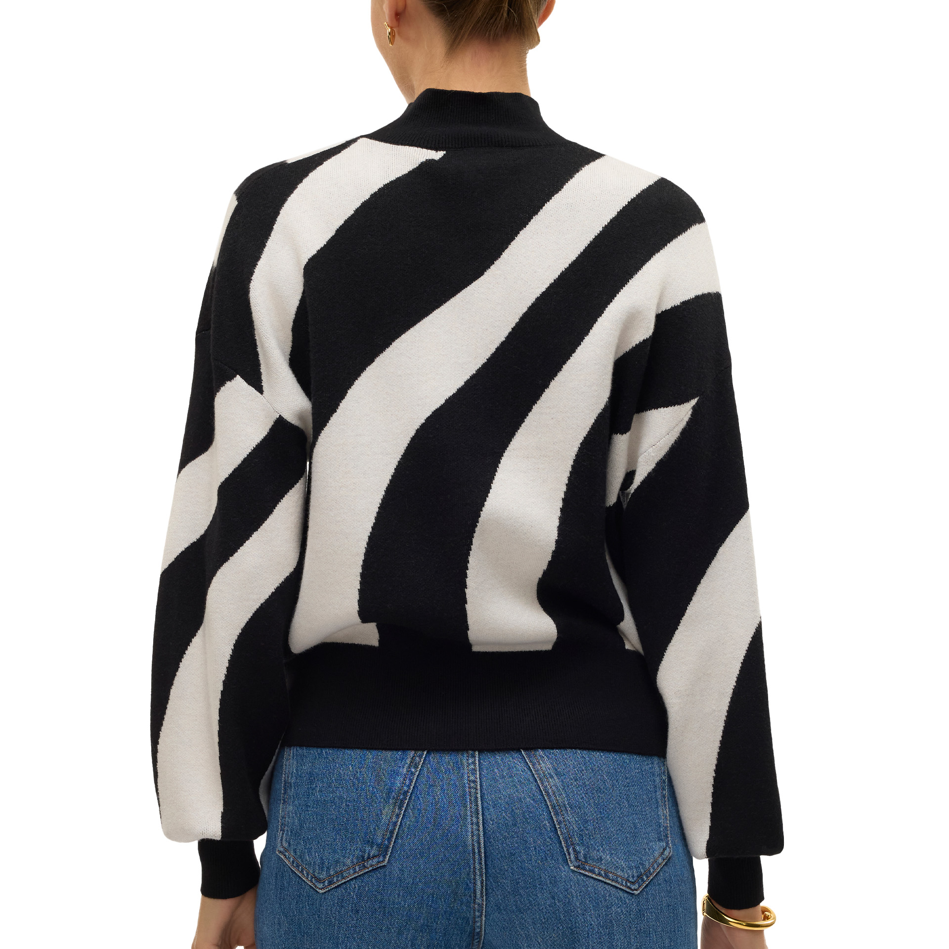 Vero Moda Vmnewlabi Stripe Highneck Pullover Ga