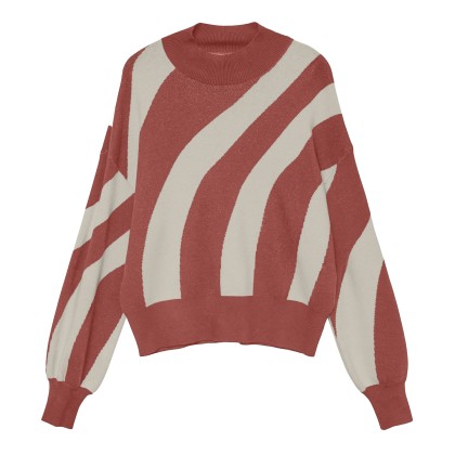 Vero Moda Vmnewlabi Stripe Highneck Pullover Ga