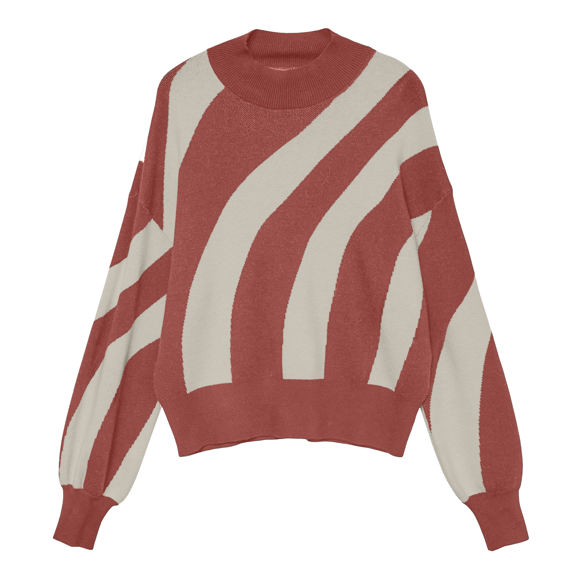 Vero Moda Vmnewlabi Stripe Highneck Pullover Ga