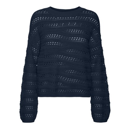 Vero Moda Vmlilja Ls O-neck Pullover Ga Navy Blazer