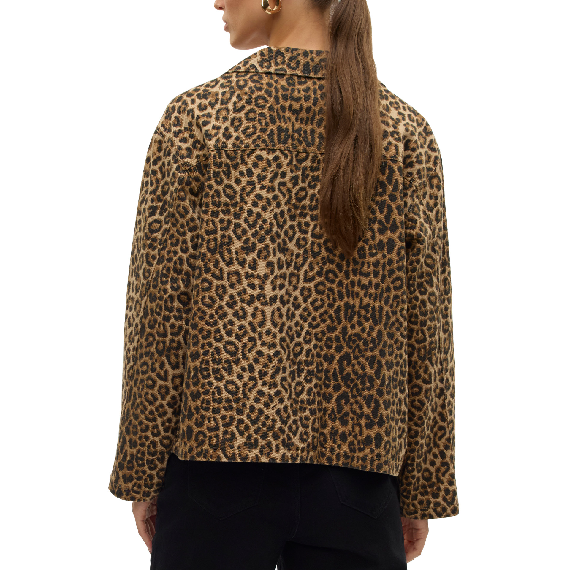 Vero Moda Vmkirby Ls Bow Dnm Leo Jacket Silver Mink