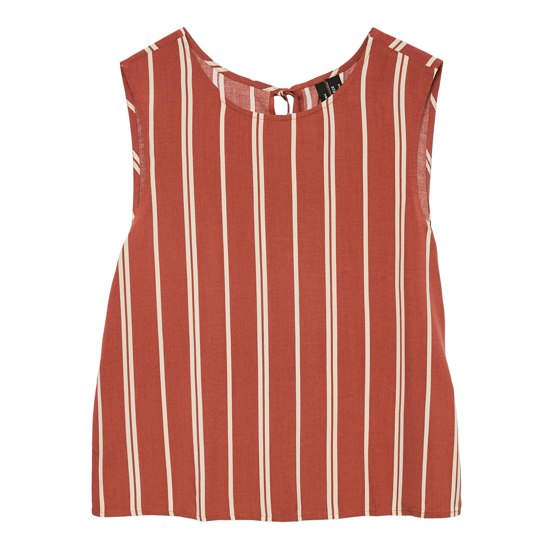 Vero Moda Vmchristina Sl Short Stripe Top Wvn Ga Marsala Birch