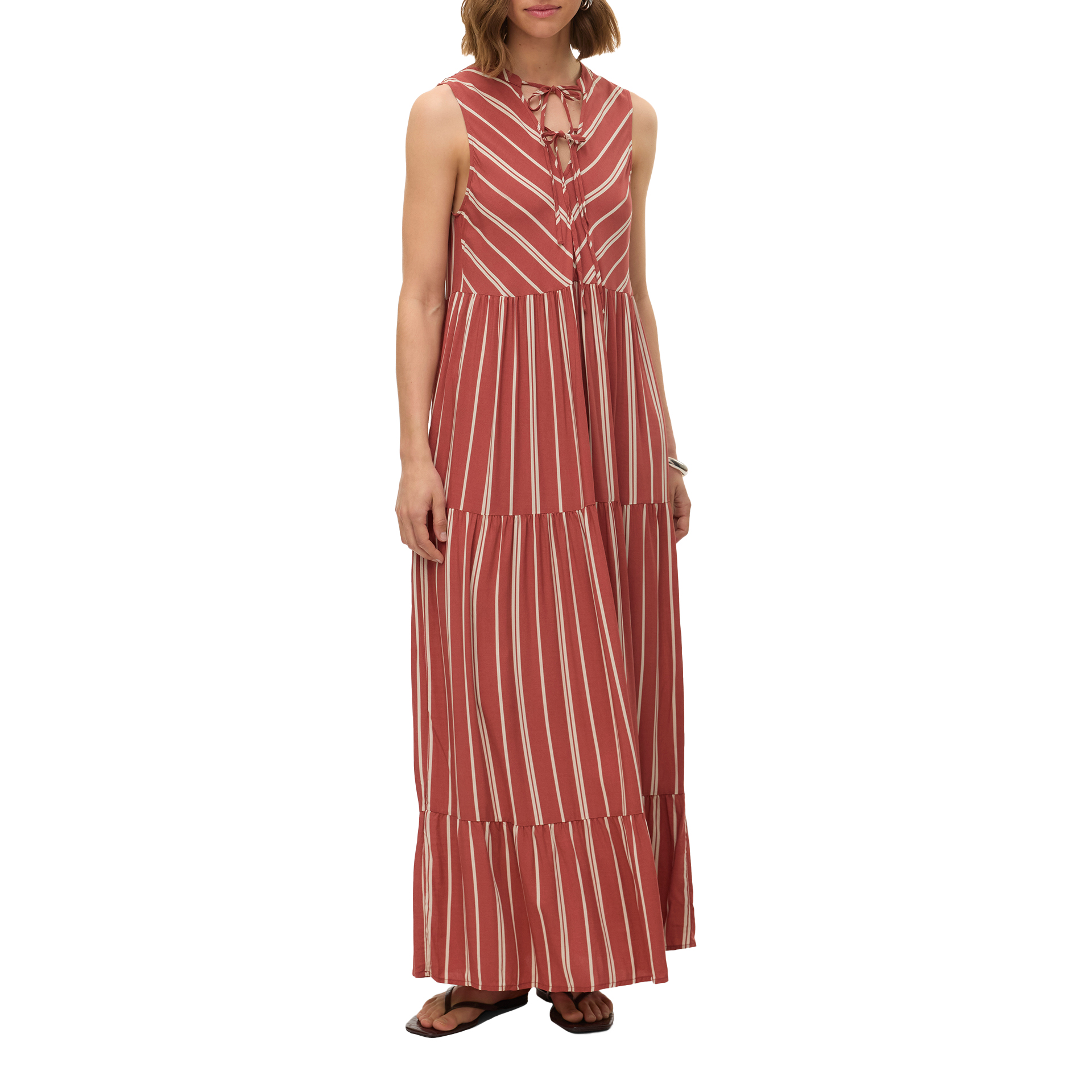 Vero Moda Vmchristina Sl Ankle Dress Wvn Ga Marsala Birch