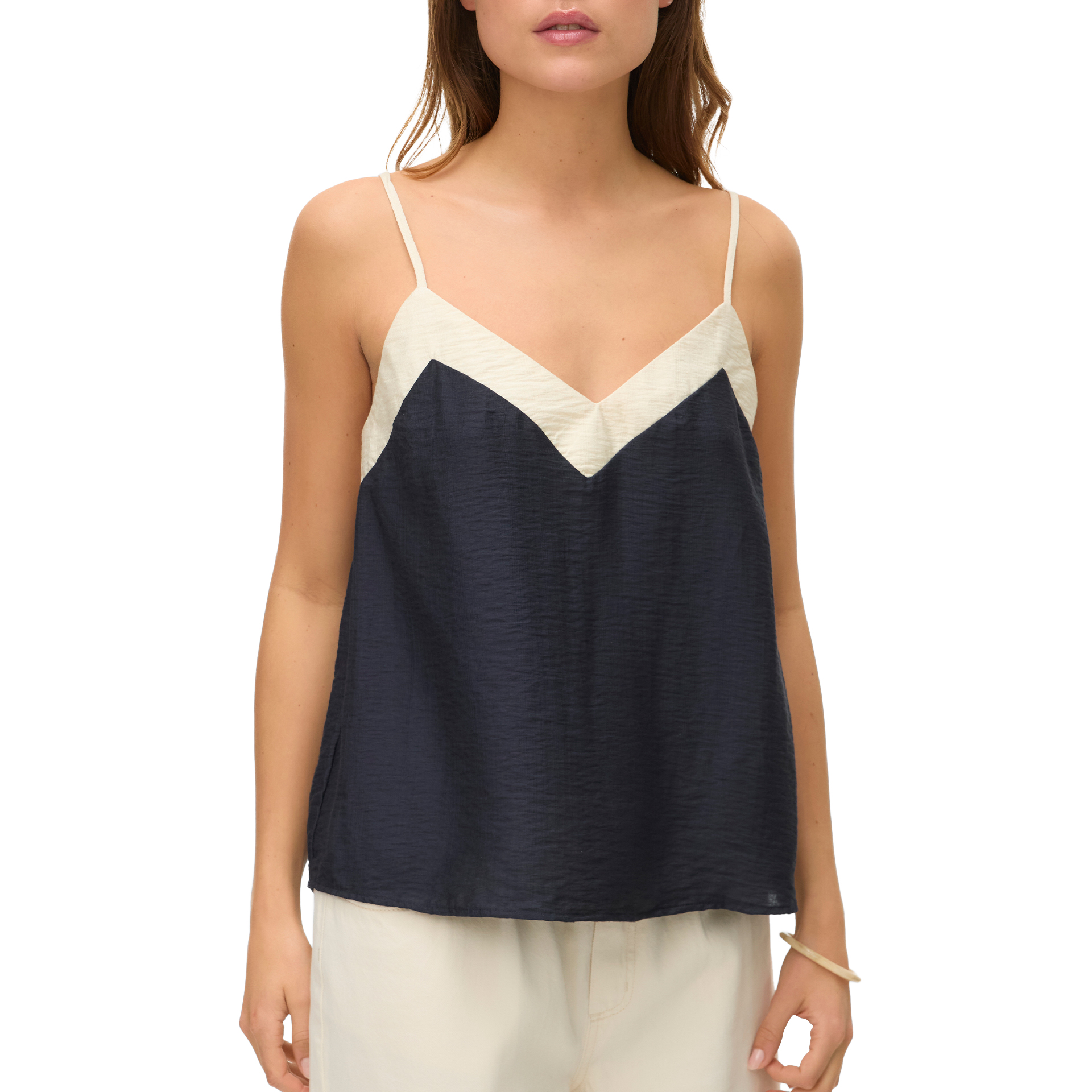 Vero Moda Vmdenise Singlet Top Wvn Btq Ga Black Birch