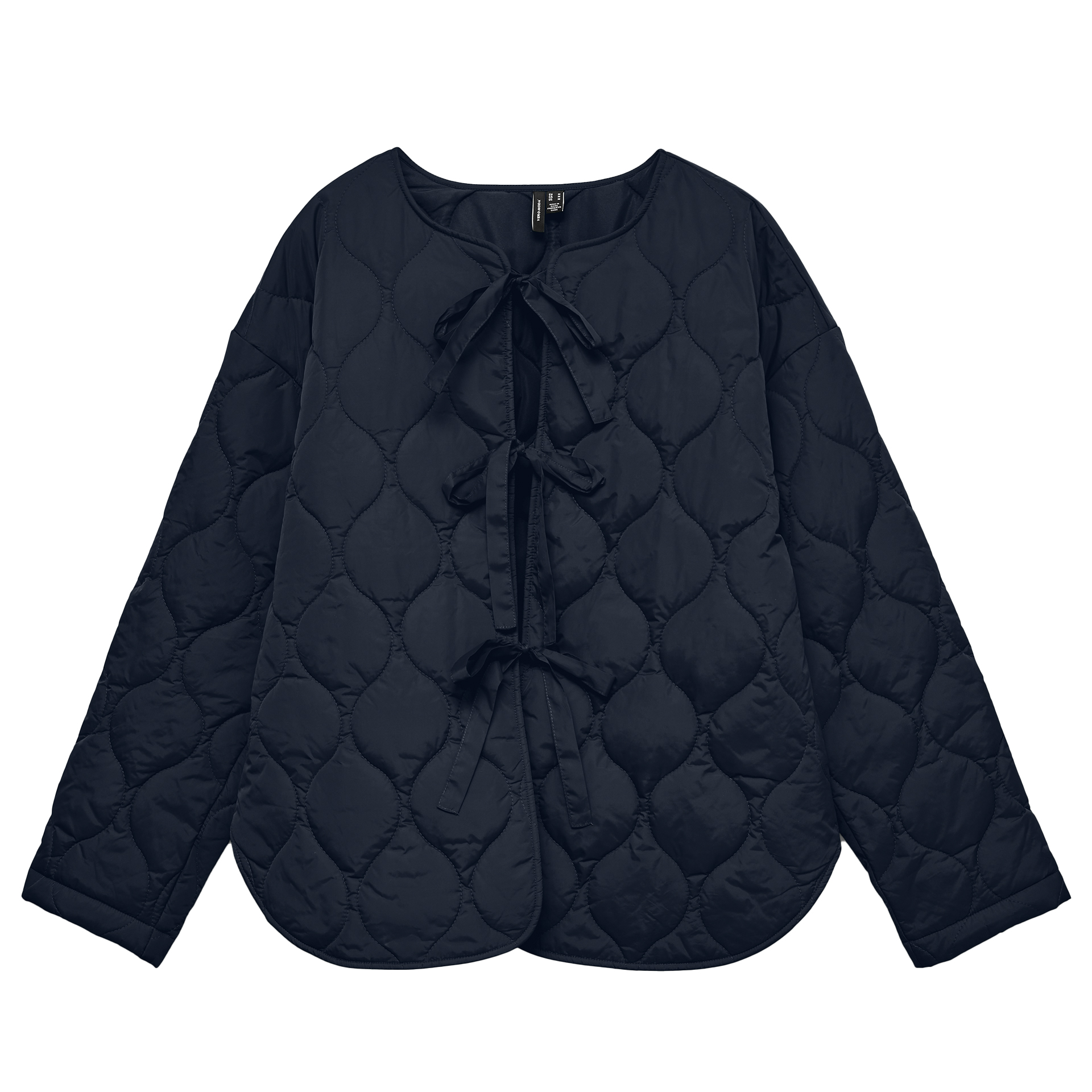 Vero Moda Vmsabina Ls Quilted Tie Jacket Exp Navy Blazer
