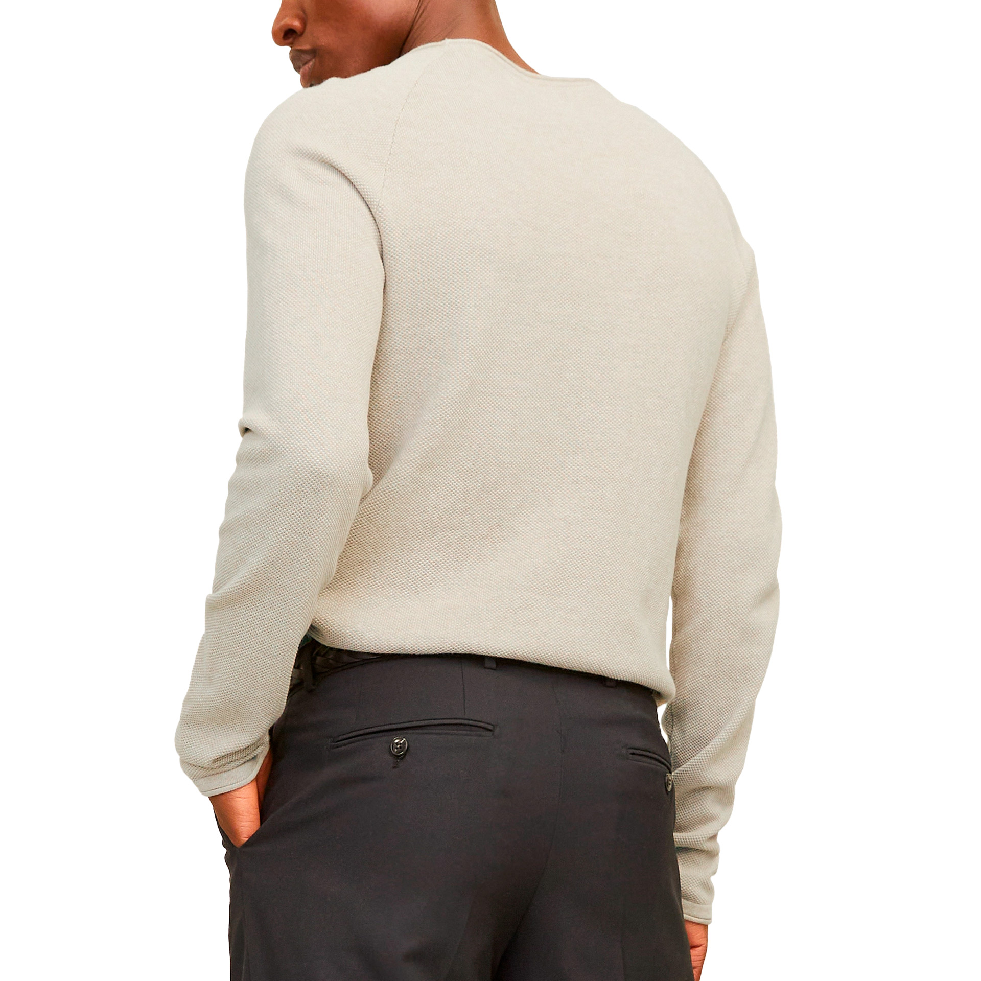 Jack & Jones Camisola Jjehill Knit Crew Neck Oatmeal Melange