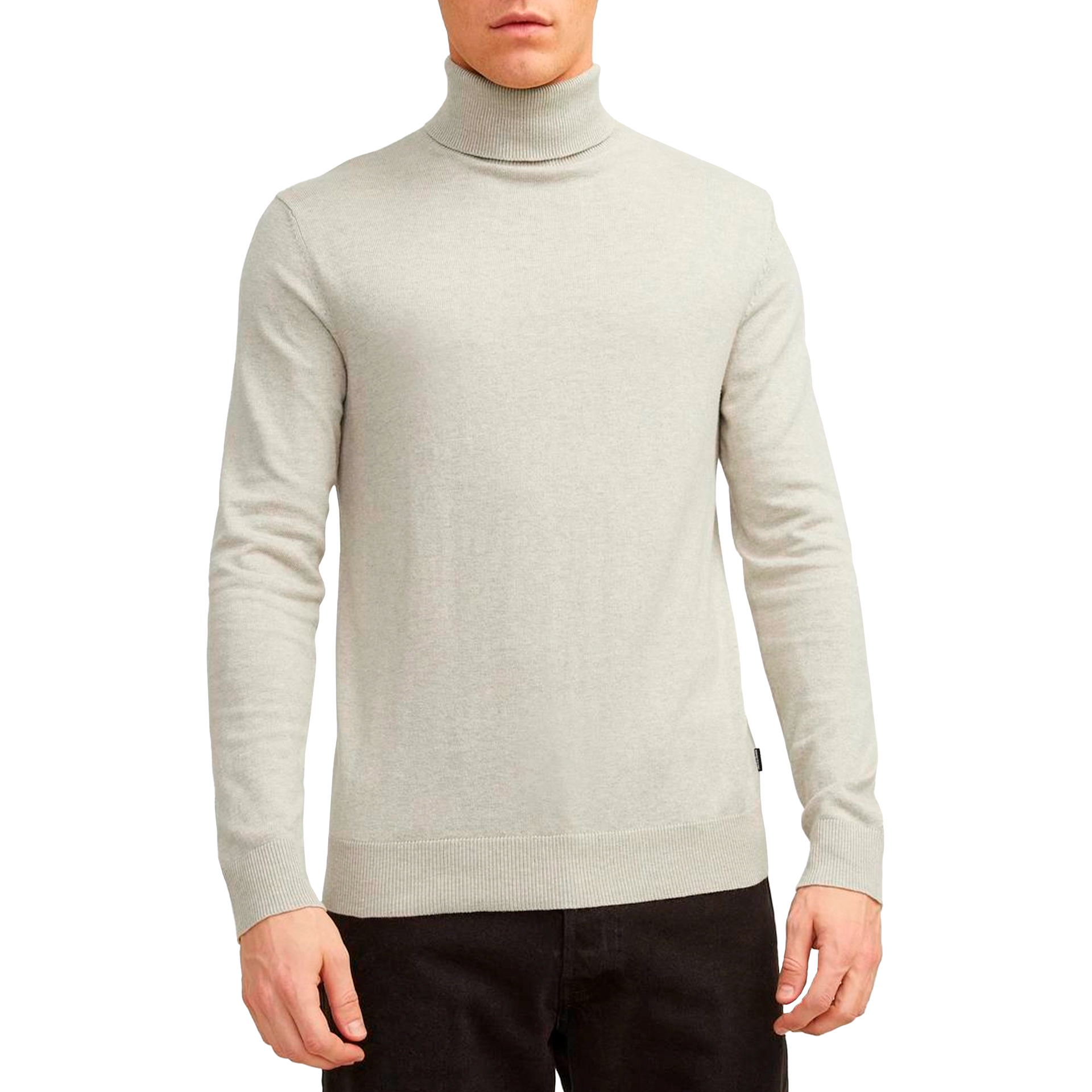 Jack & Jones Camisola Jjeemil Knit Roll Neck Oatmeal Melange