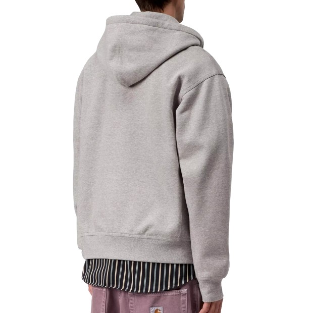 Carhartt Wip Casaco Hooded American Script Grey Heather