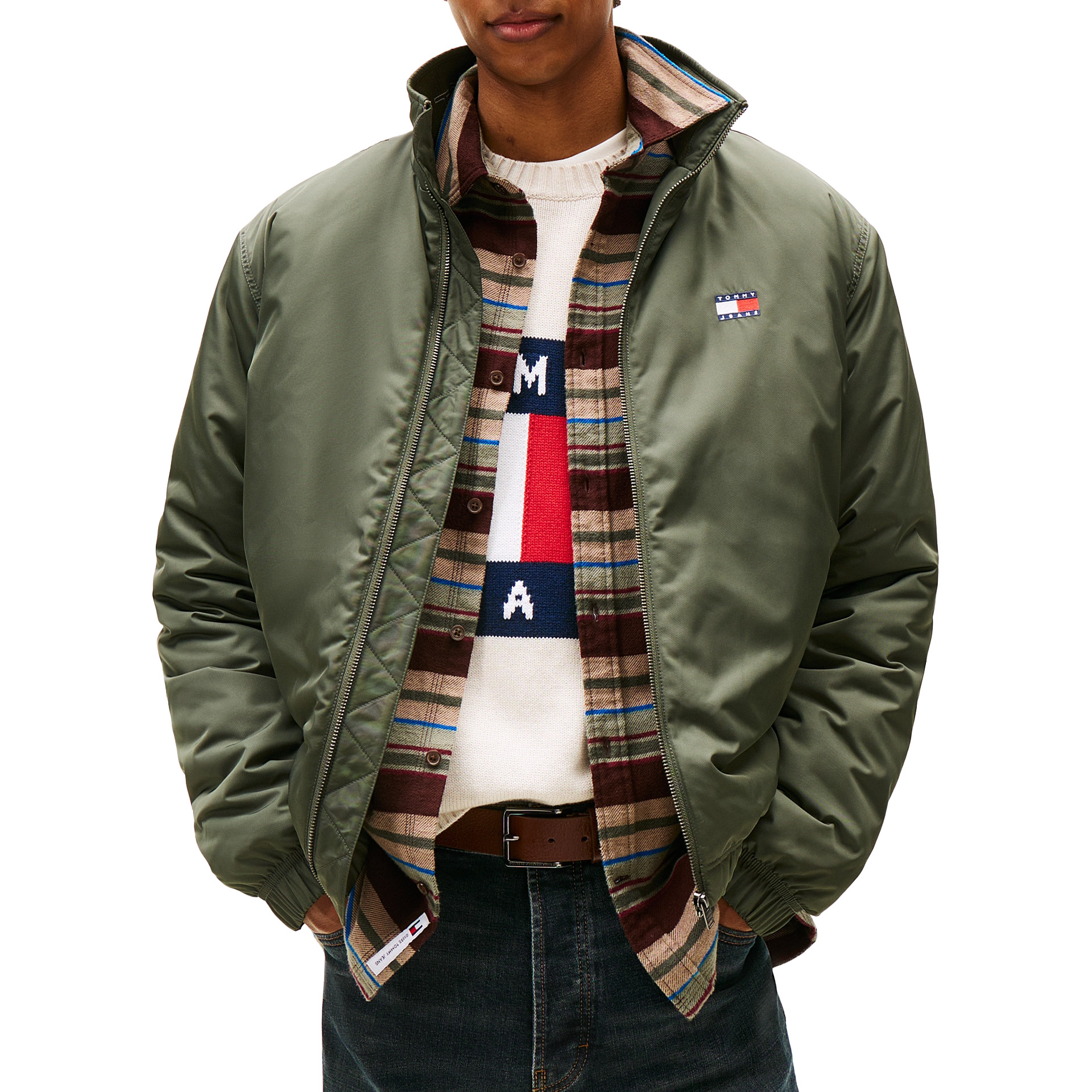 Tommy Hilfiger Casaco Essential Padded Pewter Green