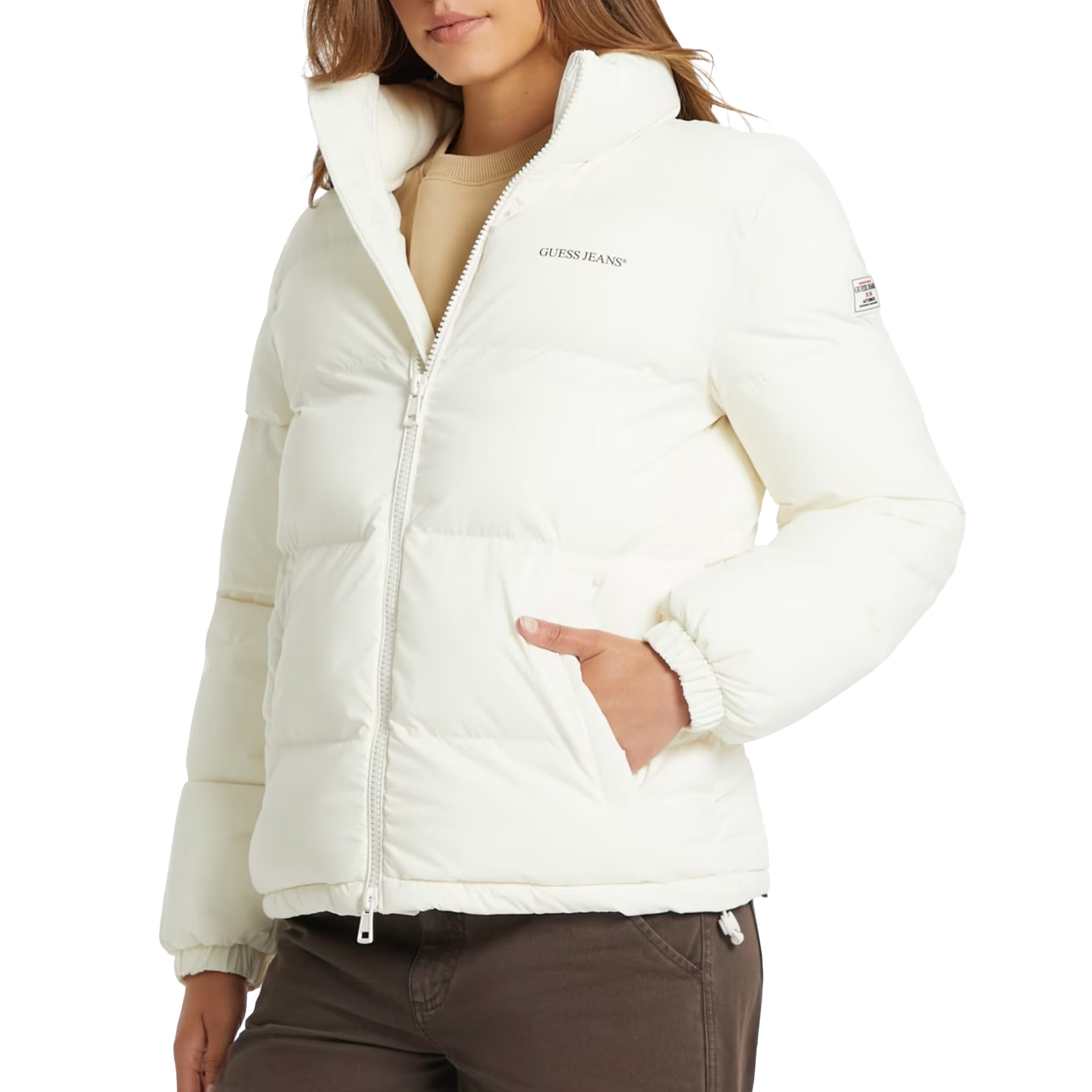 Guess Casaco Reg Lenght Puffer Jkt Sandy Shore