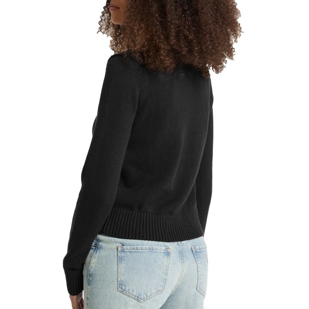 Guess Camisola Cn Gue J Intarsia Jet Black A996