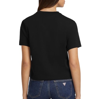 Guess T-shirt  Cn Boxy Mini Triang Jet Black A996