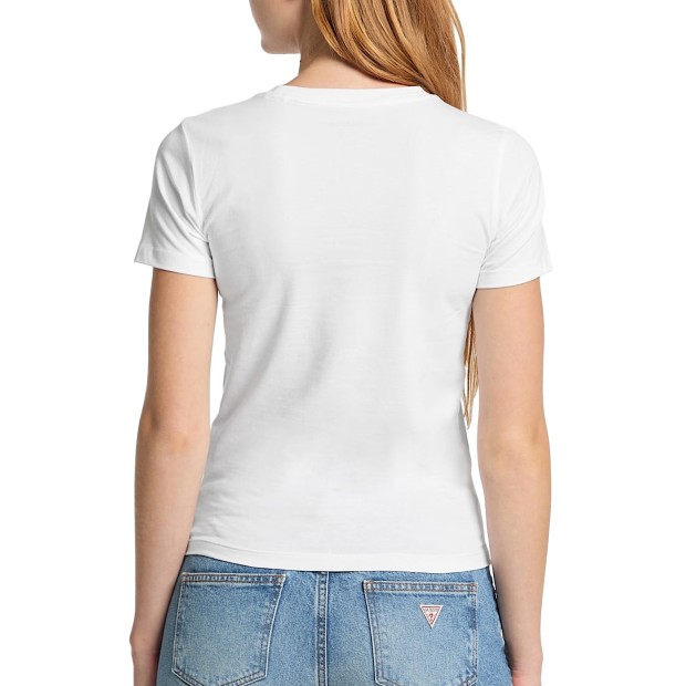 Guess T-shirt Slim Pkt Pure White