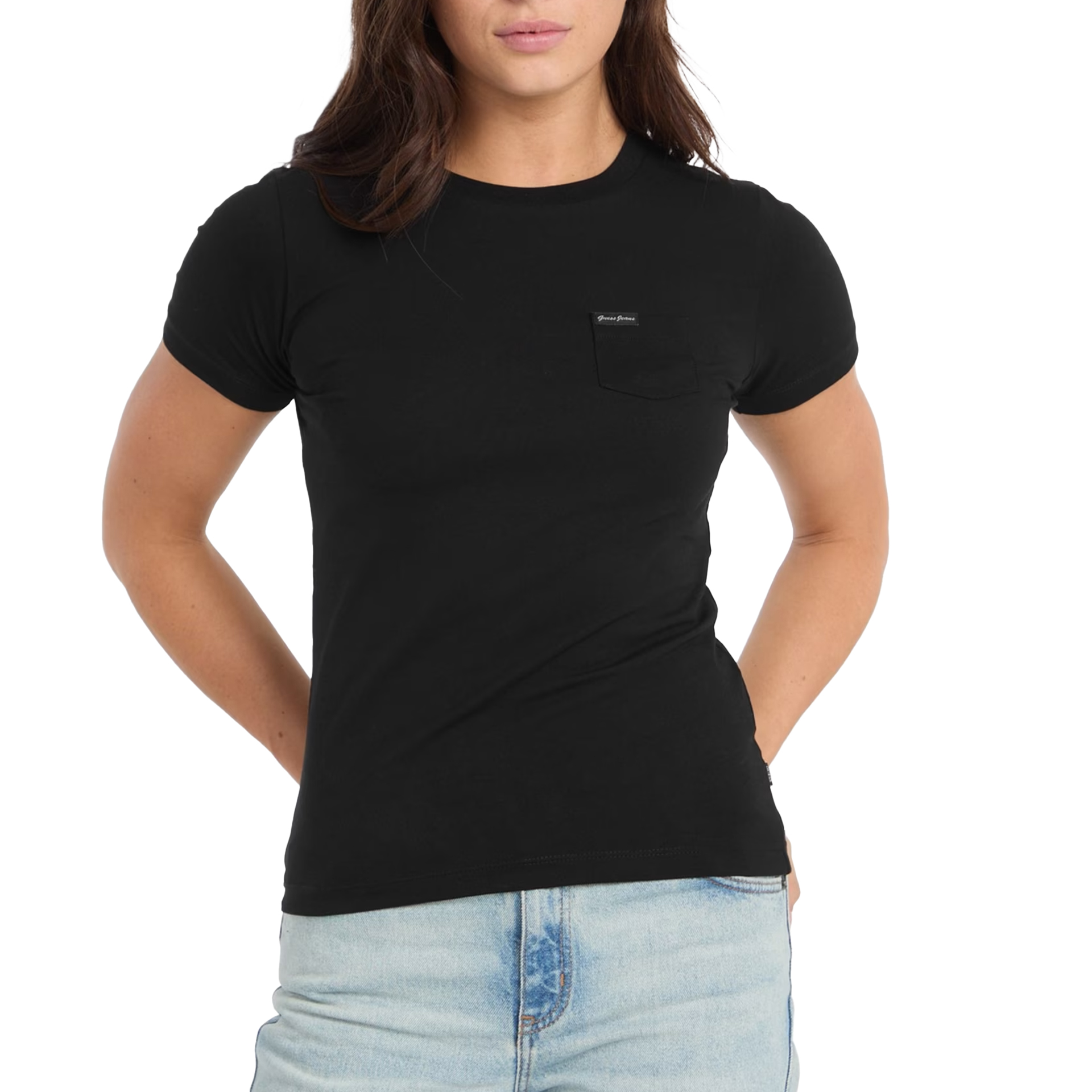 Guess T-shirt Slim Pkt Jet Black A996